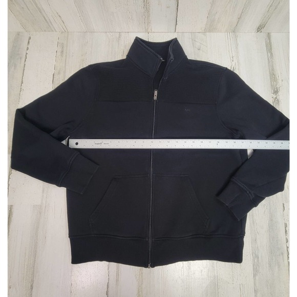 Michael Kors Sweater Men Large Black Full Zip Casual Classic Normcore Dadcore - Picture 7 of 11